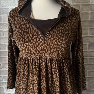Animal Print Pullover Dress